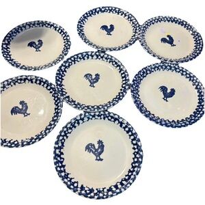 Craft Blue and White Rooster Dinnerware Set